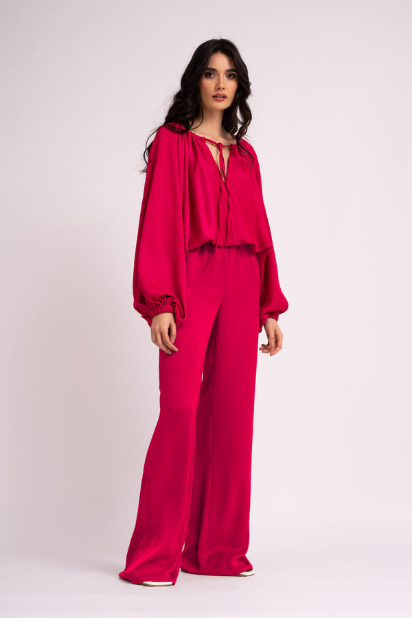 Vivetta- Wide Leg Trousers: Fuchsia – ouimillie