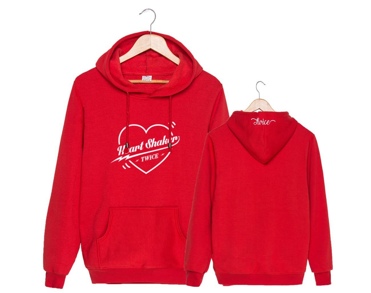 Twice Merry Happy Heart Shaker Album Print Cotton Hoodie Stray Kids Merch Shop Kpop Outfits Store
