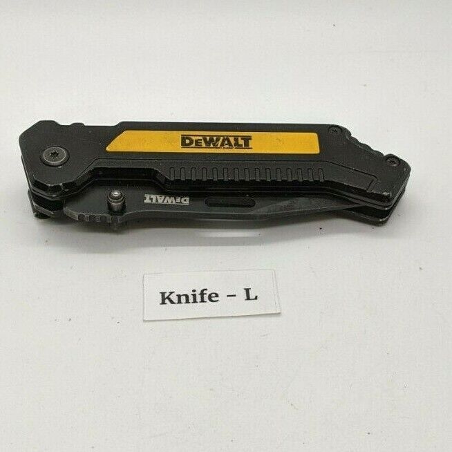 DeWalt Model DWHT10272 Tanto Liner Lock Combo Pocket Knife Black & Yellow