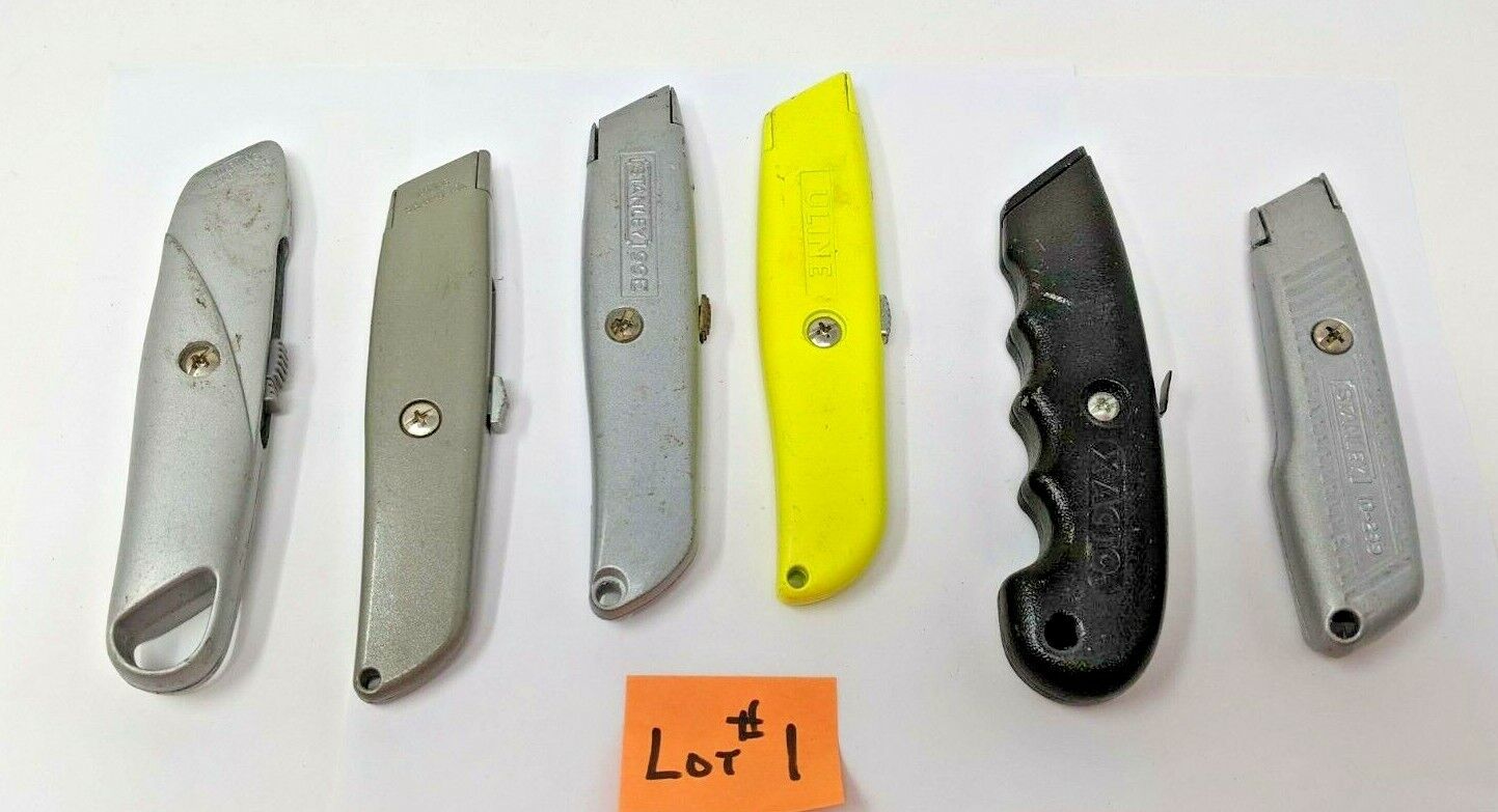  Lot of Assorted Metal Utility Knives, Some Name Brand Some Not, All Working