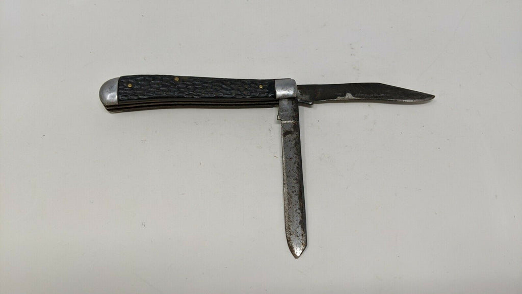 Vintage Sabre Japan 614 Trapper Folding Pocket Knife **Main Blade Shar ...