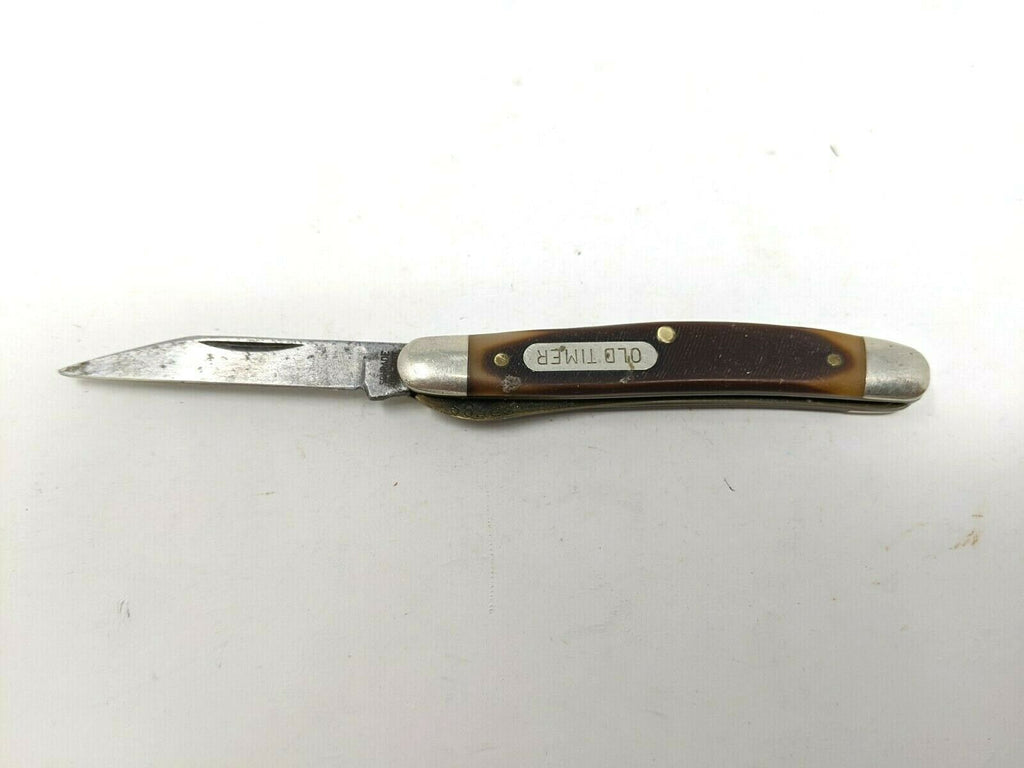 Vintage Schrade Mighty Mite Old Timer 18OT Folding Pocket Knife Sawcut ...