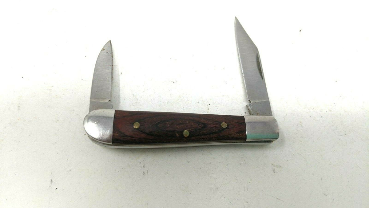 Winchester 2 Blade Folding Pocket Knife Surgical Stainless Clip Point ...