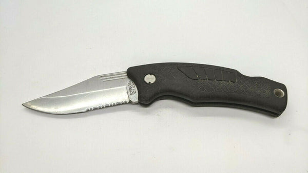 Schrade+ SG7 Outback Folding Pocket Knife Combination Edge Lockback Bl ...