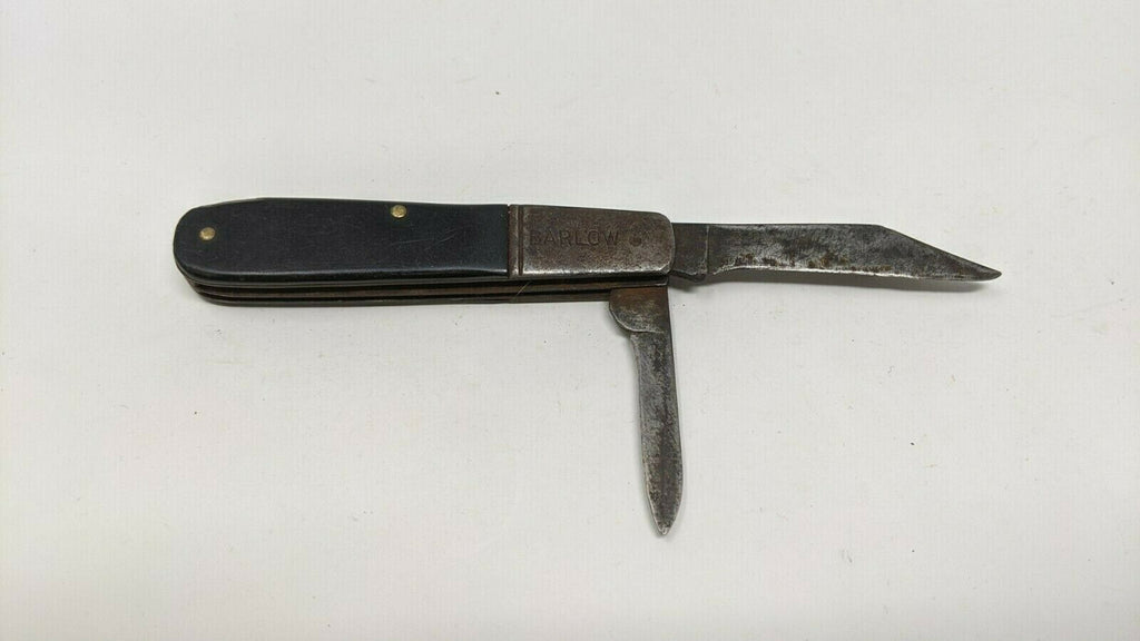 Vintage Camco Barlow 2 Blade Folding Pocket Knife Black 2 Pin *Blades ...