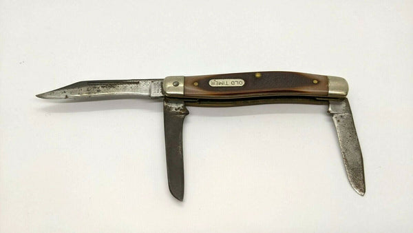 Vintage Schrade Walden NY USA #855 Stockman Folding Pocket Knife 3 