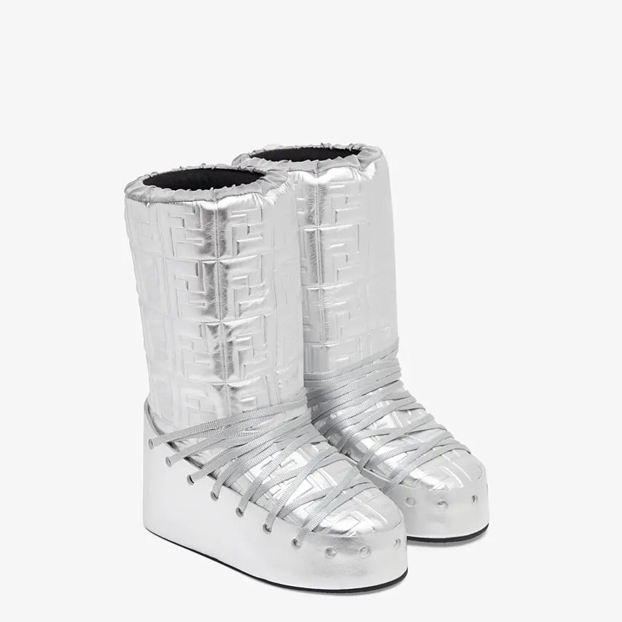 silver fendi moon boots