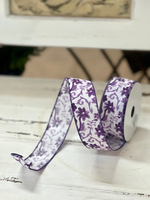 1.5 Inch By 10 Yard Purple Watercolor Ribbon - TMIGifts