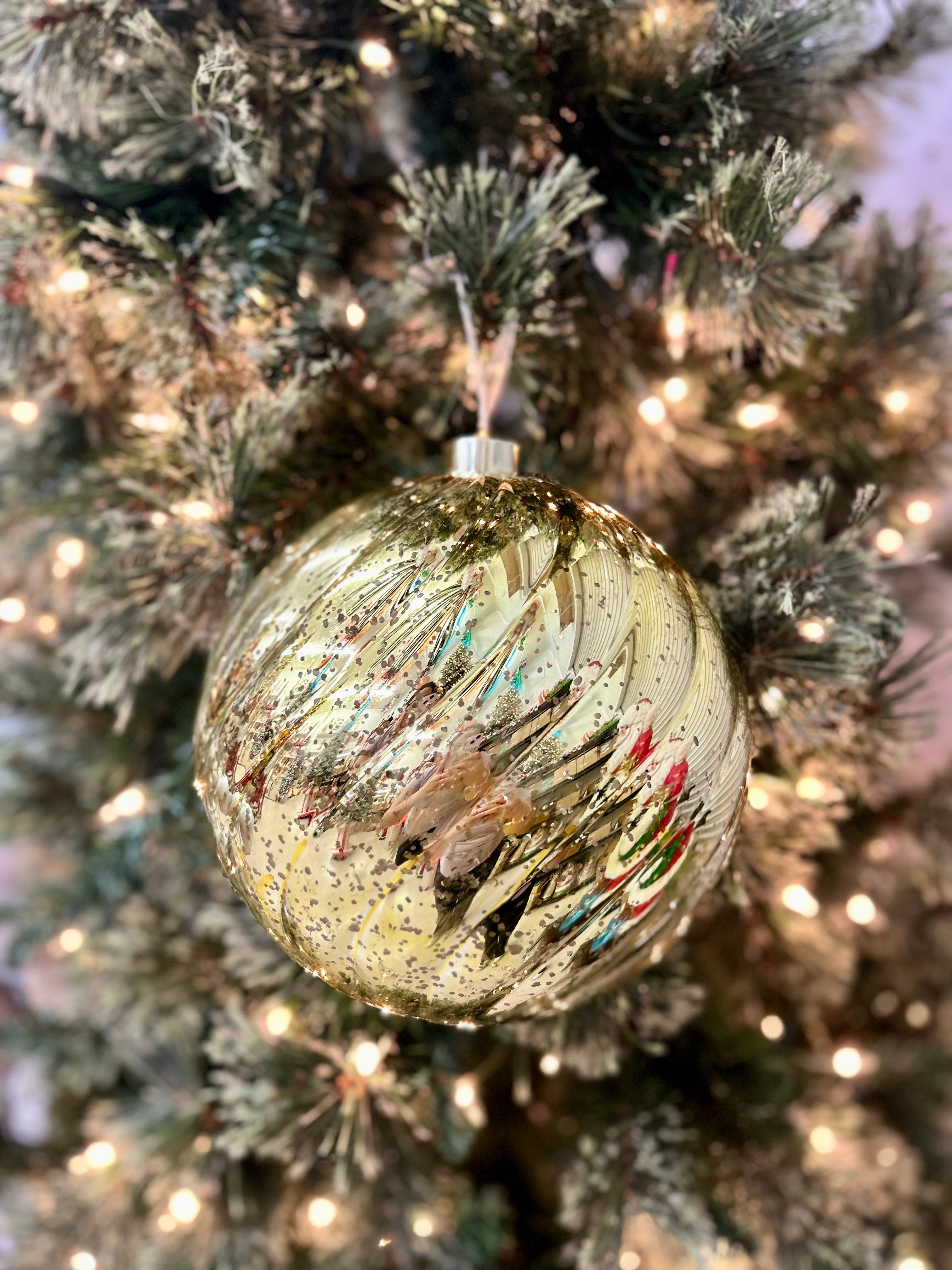 8 Inch Ornament Ball Gold