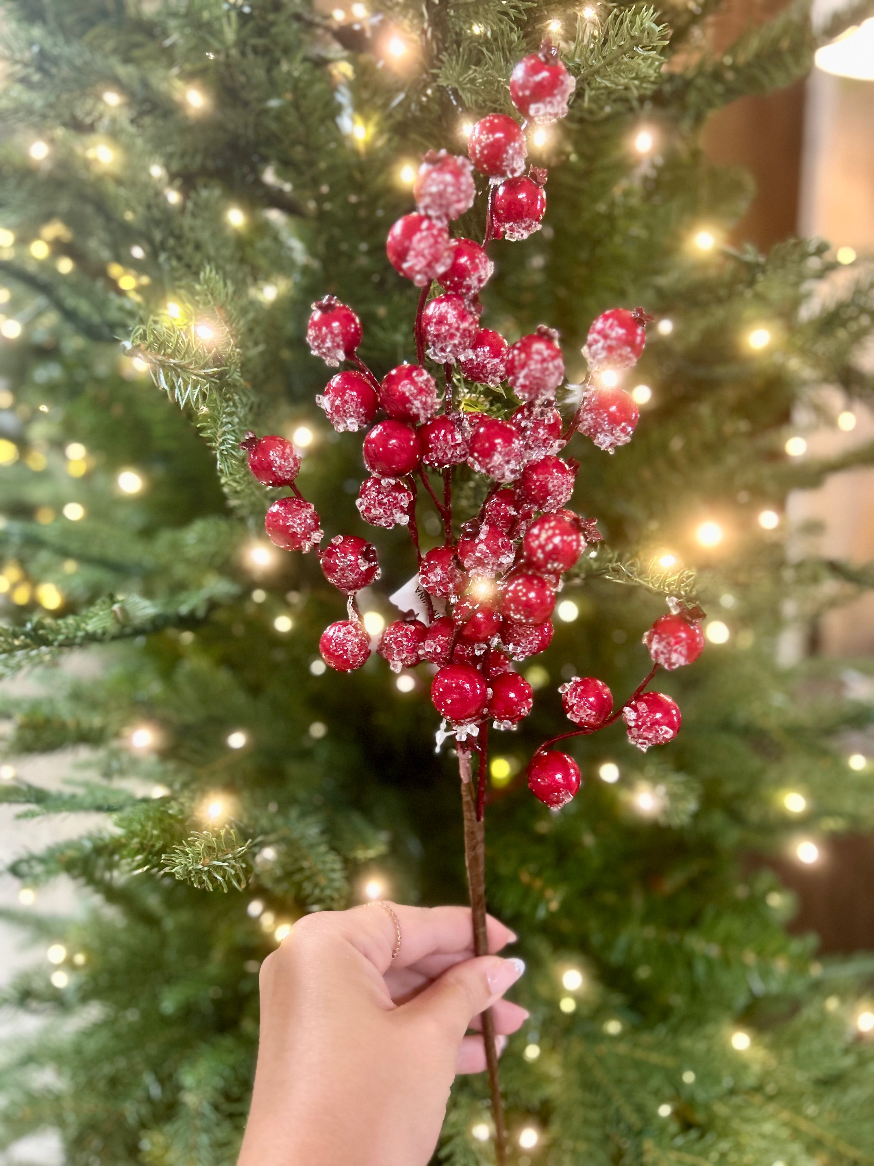 16 Inch Red Ice Berry Pick