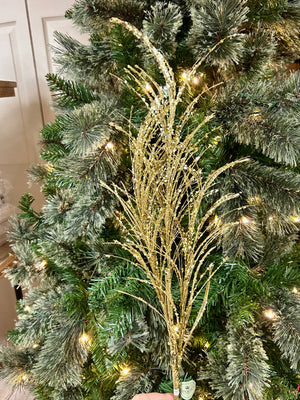 34 Inch Gold Glitter And Sequin Pampas Grass Spray - TMIGifts