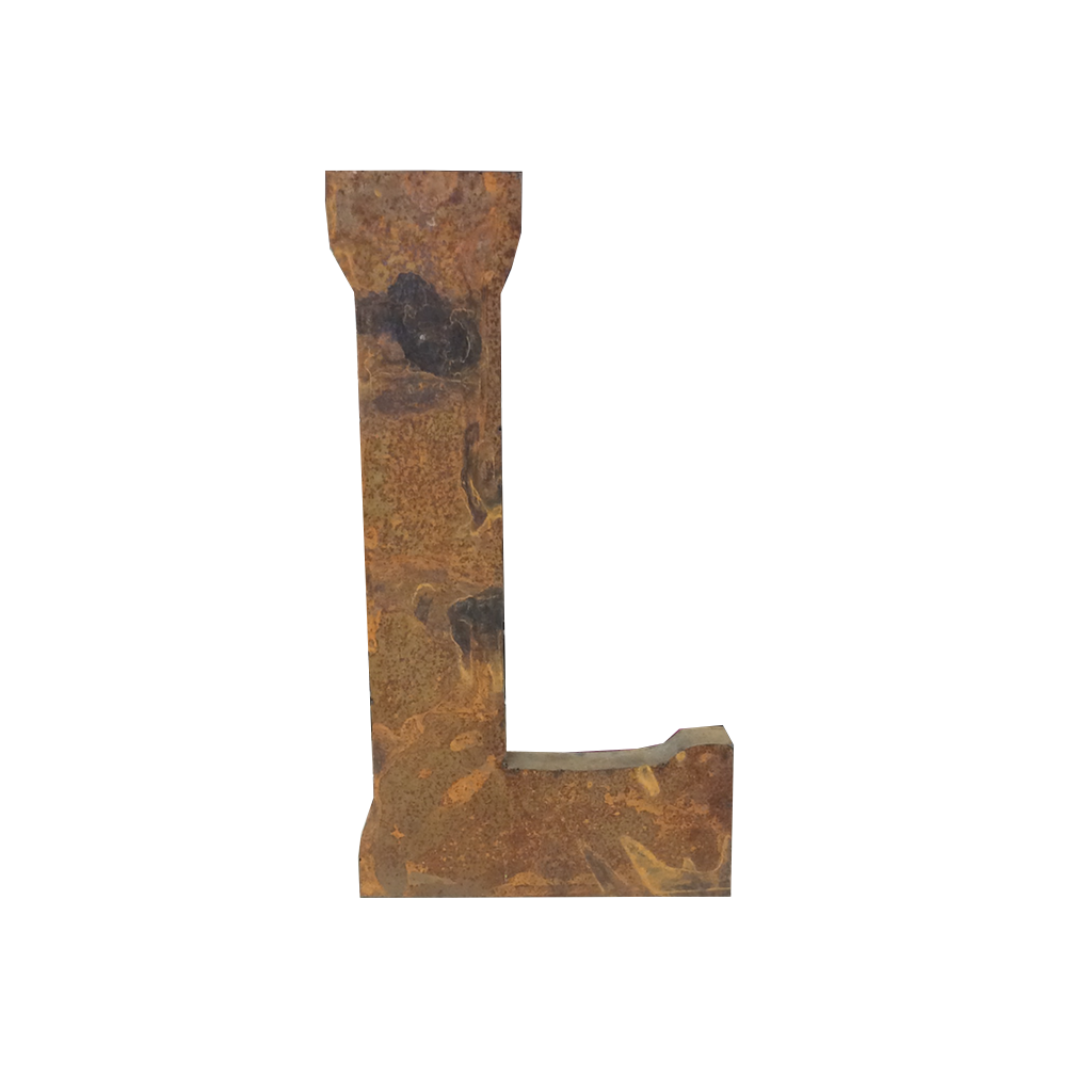36" Large Rustic Metal Letter - 7 Styles