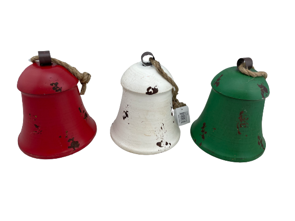Large Metal Red Green And White Ring Bell Hang 3 Styles