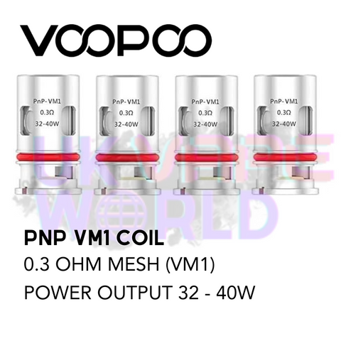 PnP VM Coils (VM1 0.3ohm) instructions for use - UK Vape World