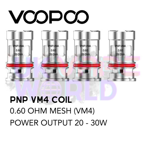 Instructions For Use Coil Head Replacement VM4 Mesh PnP 0.60ohm (Pack Of 5)
