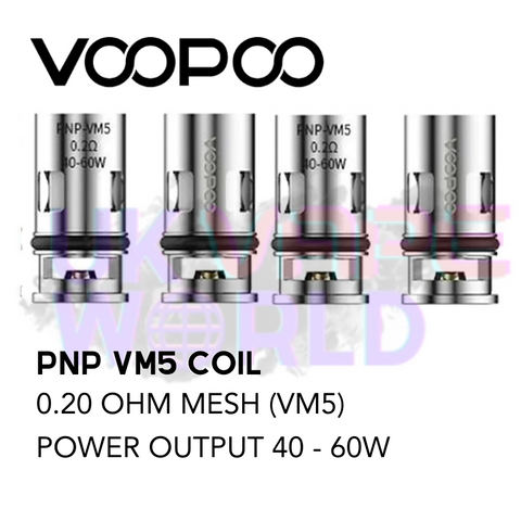 Instructions For Use - VooPoo VM5 Mesh PnP Coil 0.2ohm