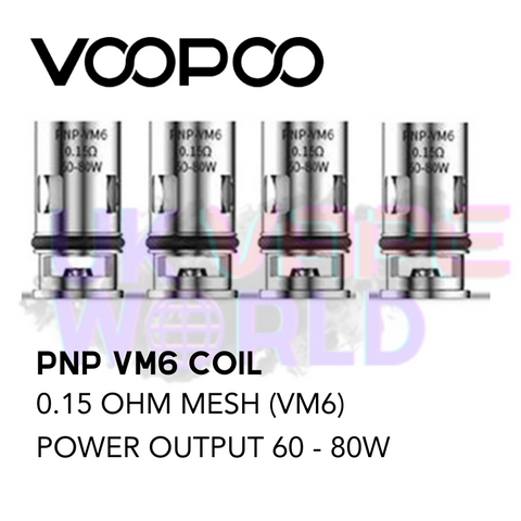 Instructions For Use - VooPoo VM6 Mesh PnP Coil 0.15ohm