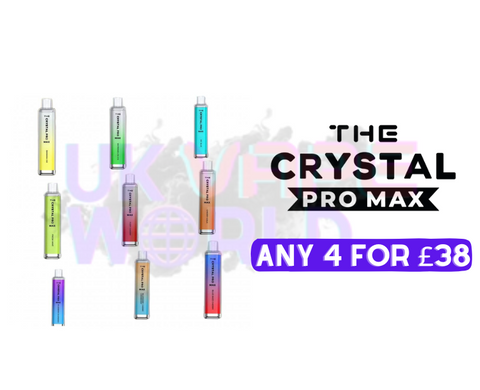 C R Y S T A L 4000Puffs disposable pen device Any 4 For £38 - UK Vape World