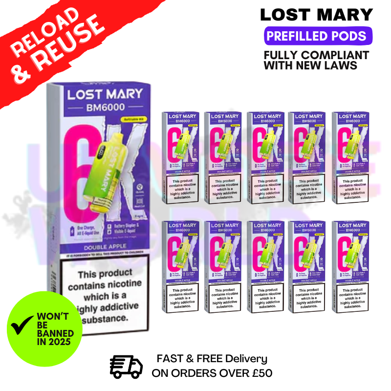 Double Apple Lost Mary BM6000 Replacement Pods BOX OF 10