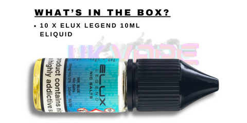 What's In The Box Of Elux Legend MR BLue eliquid