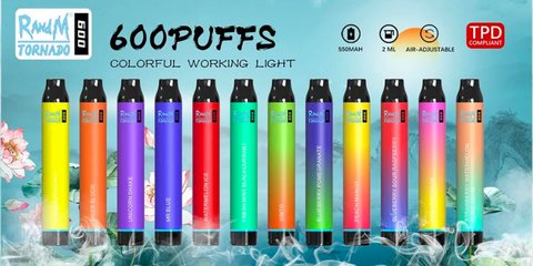 All Flavours available in the RandM 600 Disposable Vape