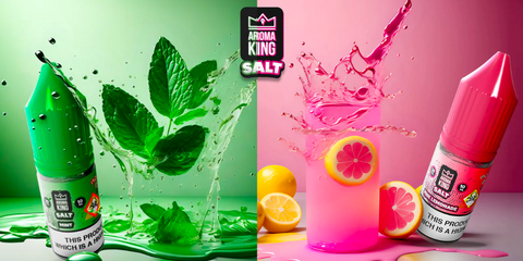 Full Range of Flavours available in Aroma King Nicotine Salt!