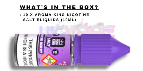 What's In the box of Aroma King Nic Salt?