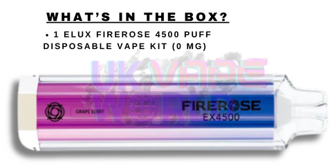 What's In The Box Of Firerose 4500 Vape?