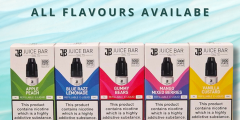 All Flavours Juice Bar Nic Salts - UK Vape World