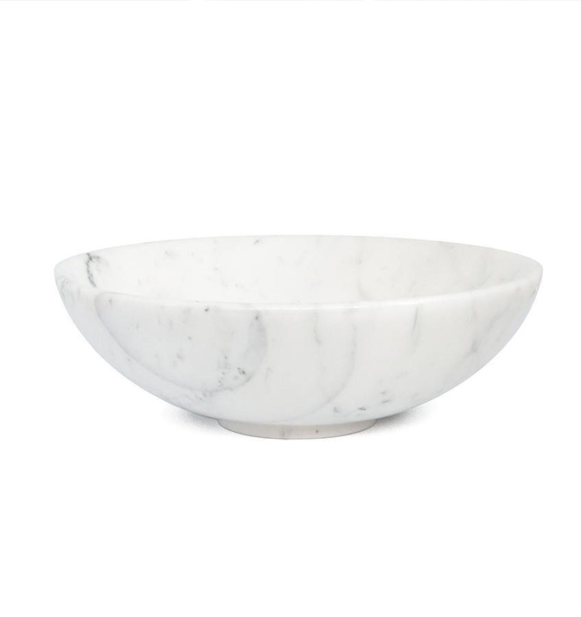 SFERRA Fiammetta V Italian Marble Fruit Bowl Large - White