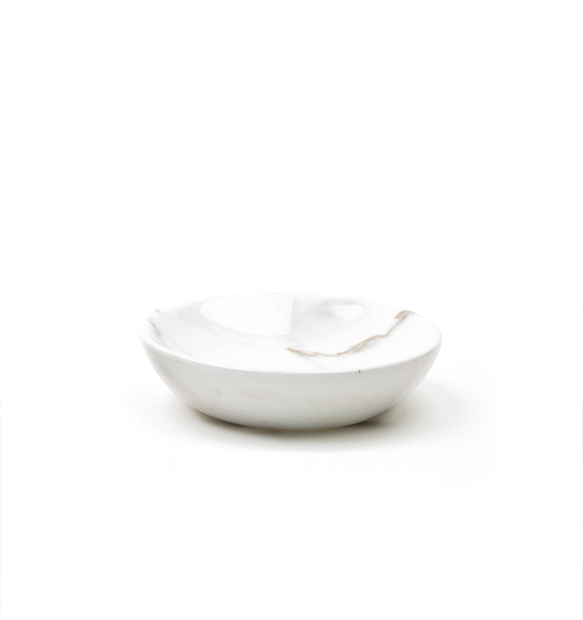 SFERRA Fiammetta V Italian Marble Luni Small Plate - White