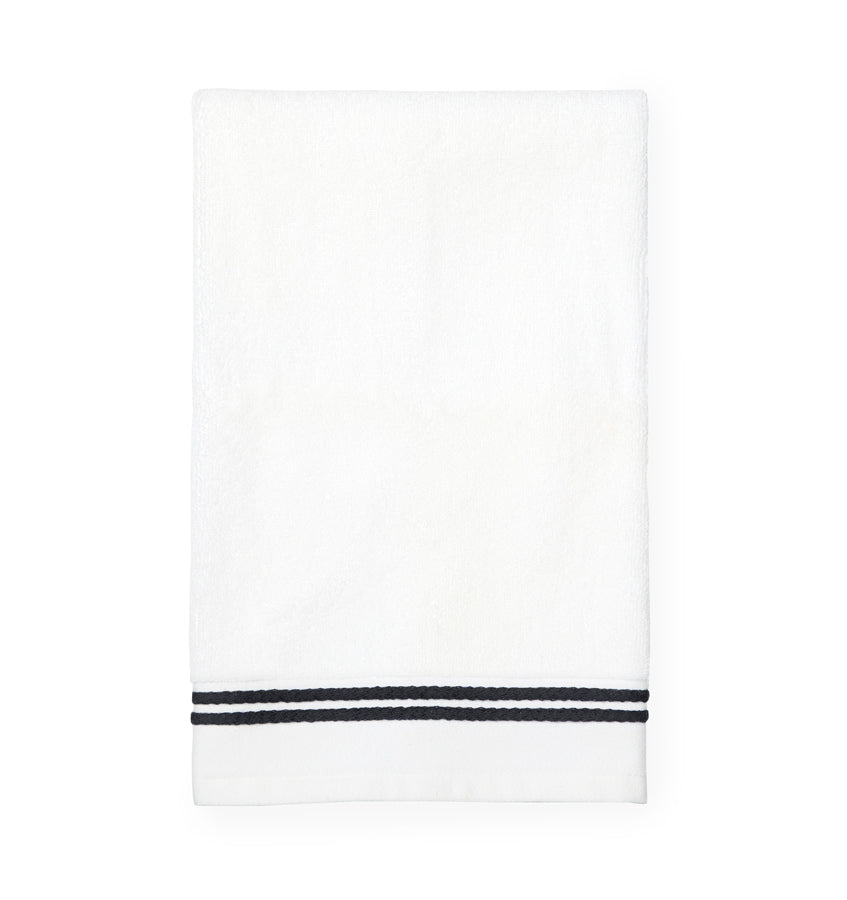 SFERRA Aura Towel Bath Sheet - White/black