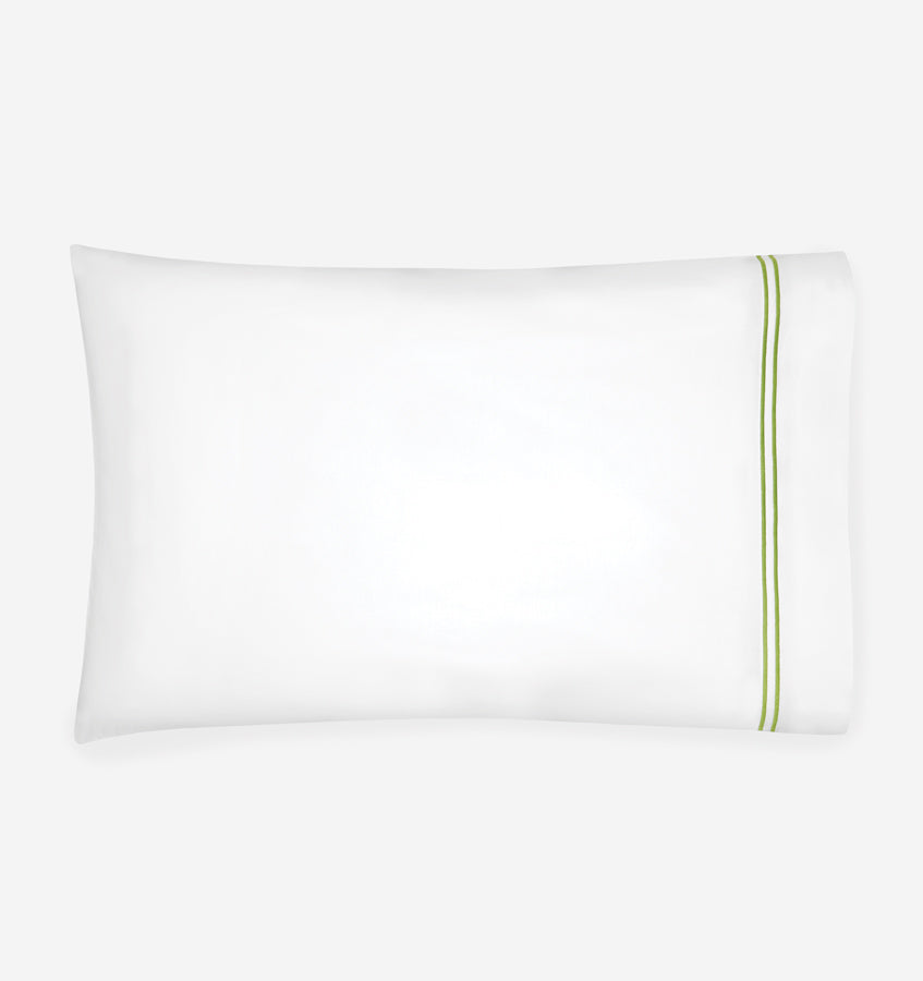 SFERRA Grande Hotel Pillowcases King (Pair) - White/fern