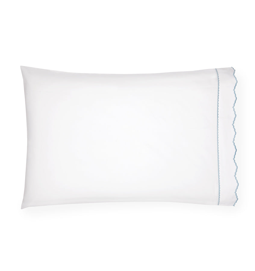 SFERRA Pettine Pillowcases King (Pair) - White/sky