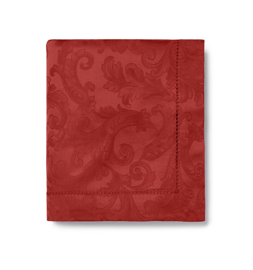 SFERRA Acanthus Tablecloth 70X90 inch - Garnet