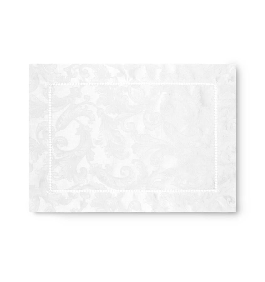 SFERRA Acanthus Placemats 14x20 inch (Set of 4) - White Option 1