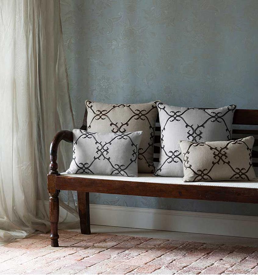 SFERRA Solari Decorative Pillow 20X20 inch - White/black Option 4