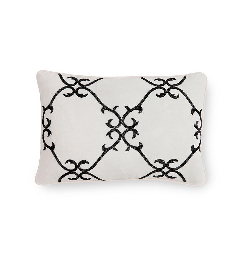 SFERRA Solari Decorative Pillow 20X20 inch - White/black Option 1
