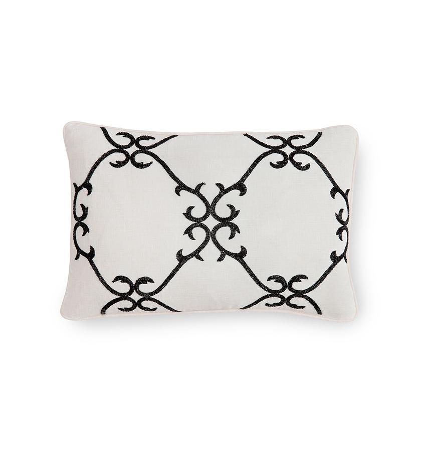 SFERRA Solari Decorative Pillow 20X20 inch - White/black