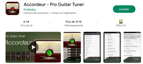 🎸 Meilleur ACCORDEUR GUITARE E A D G B E standard tuner GRATUIT en ligne 