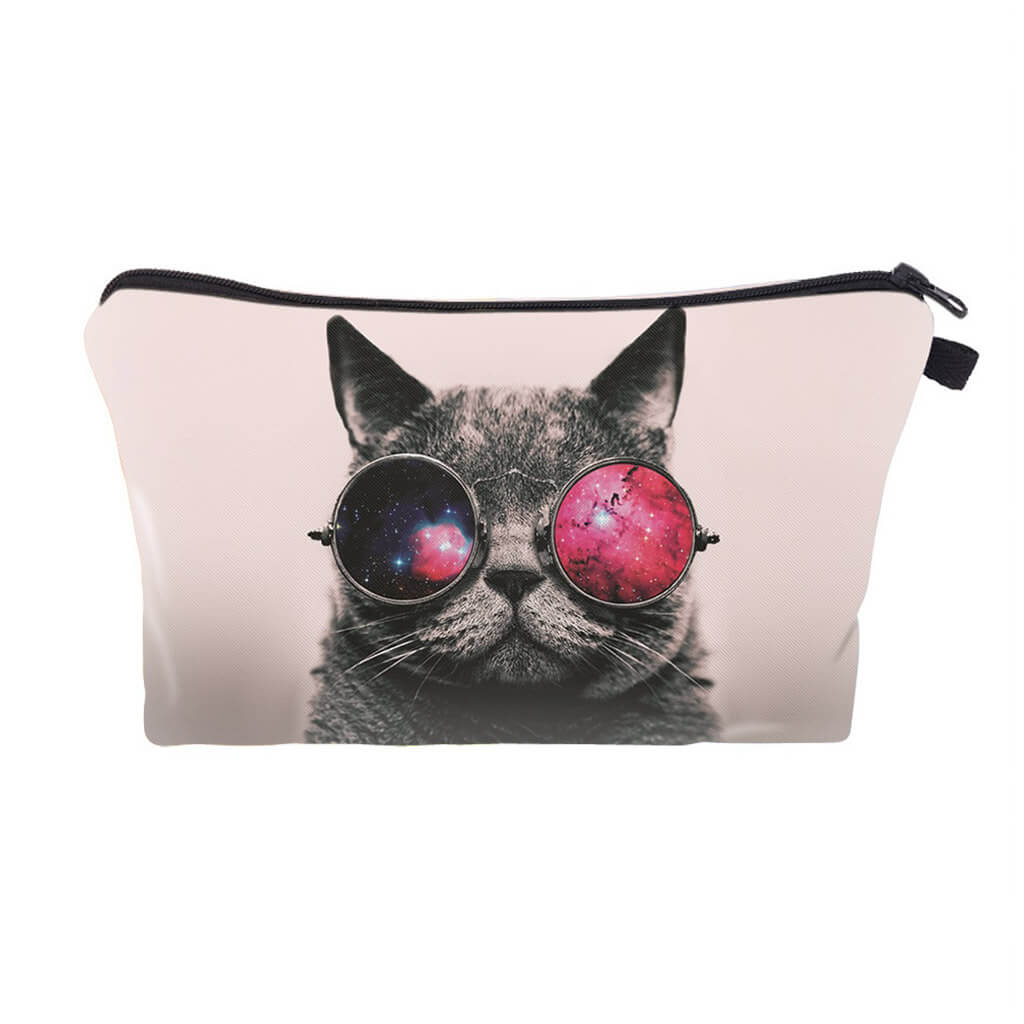 Trousse Maquillage Chat Lunettes Smart Cosmetique