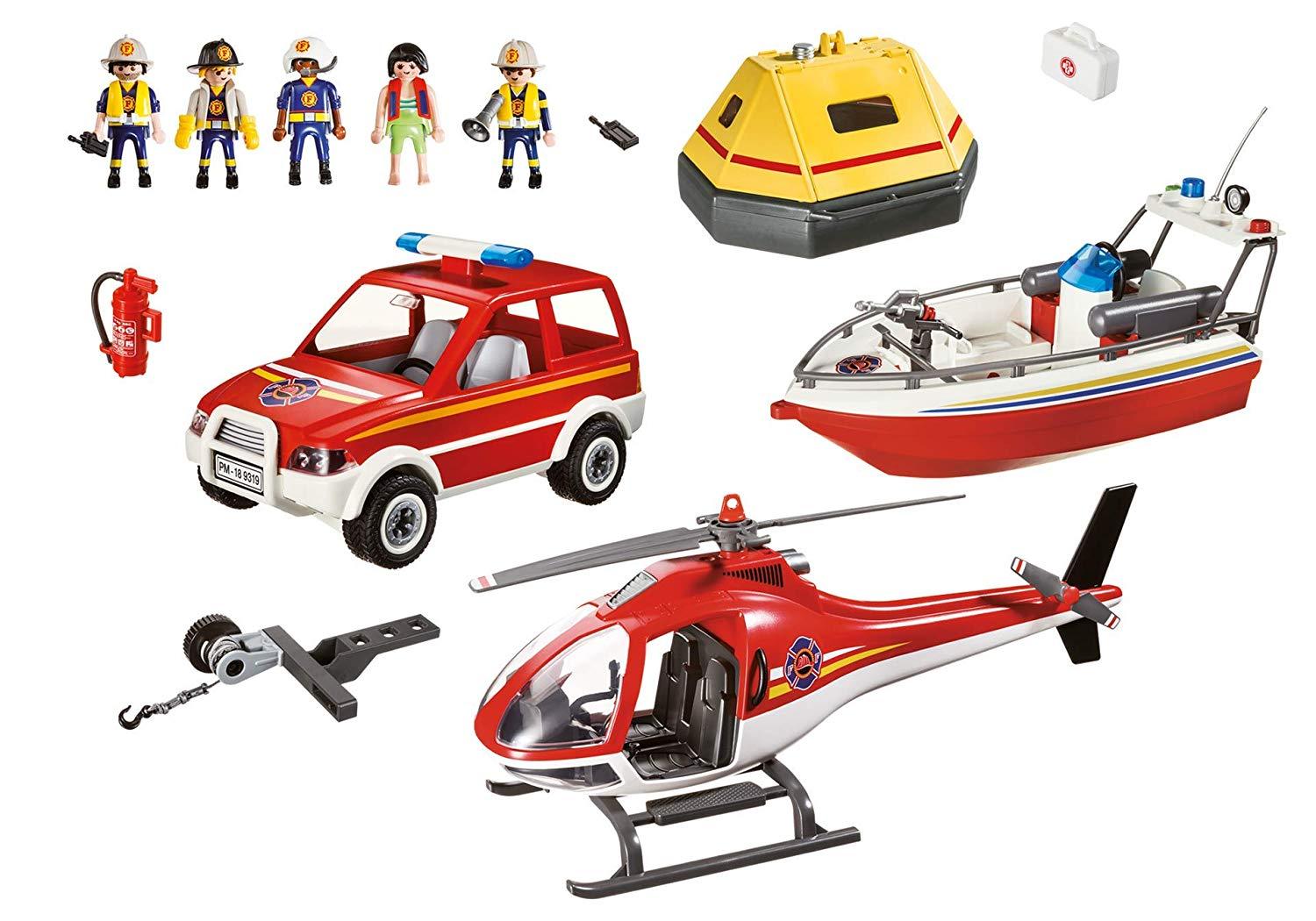 playmobil fire rescue boat