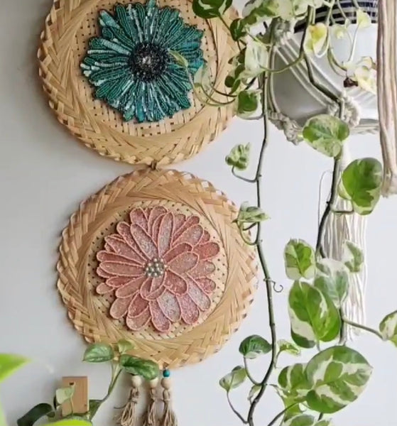 Daisy round bamboo mat DIY