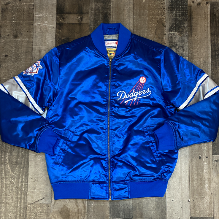 Mitchell & Ness- MLB heavyweight satin jacket Los Angeles Dodgers ...