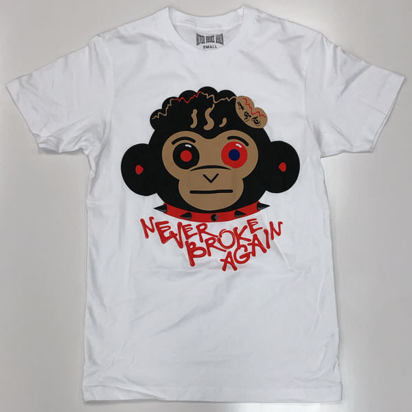 Never broke again- 4KT monkey ss tee – Major Key Clothing Shop