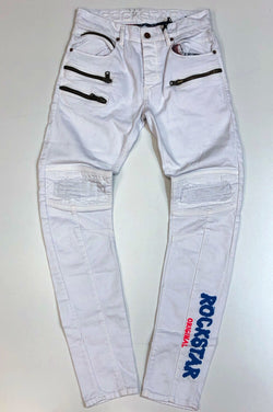 all white biker jeans