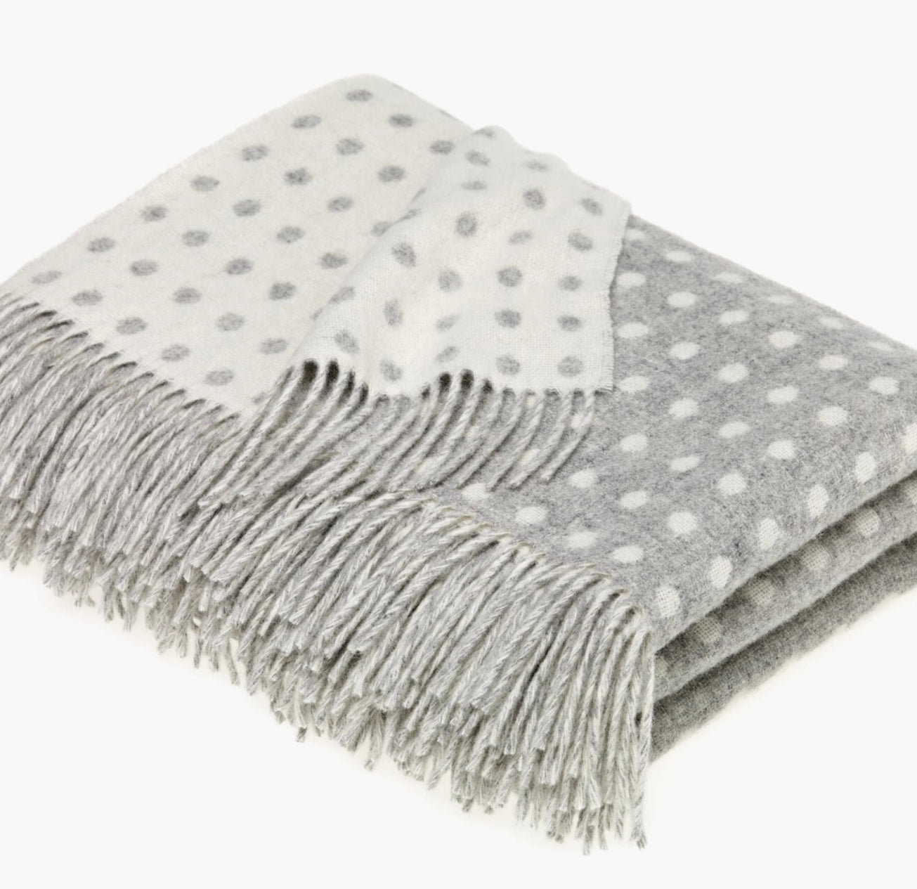 Merino Lambswool Blanket | Gray Spot