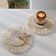Northern Europe Macrame Cup Coaster Bohemian Handmade Cotton Braid Non-slip Insulation Mats For Kitchen