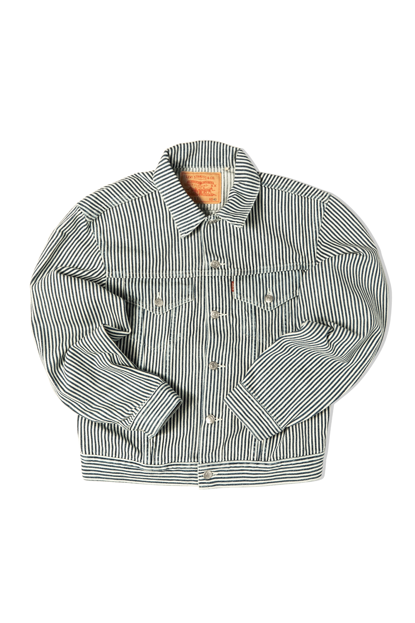 Nigo x Levi's 577XX Hickory Stripe Trucker Jacket Indigo Size XS