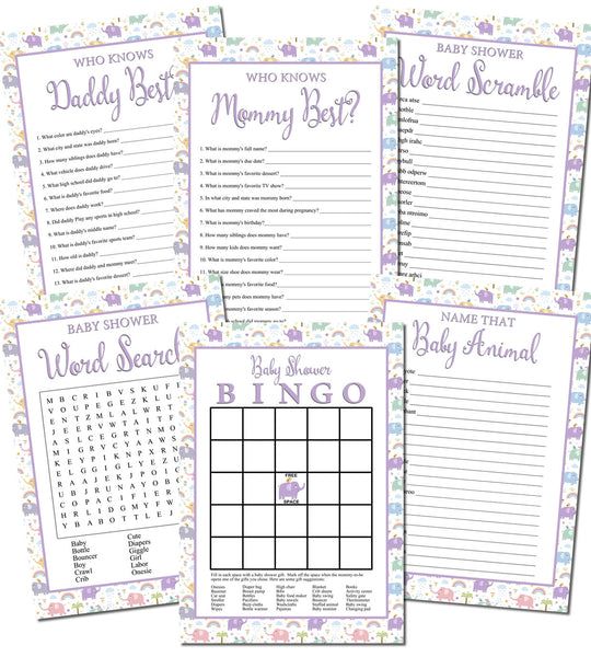 Free Printable Baby Shower Games Personalized Babies